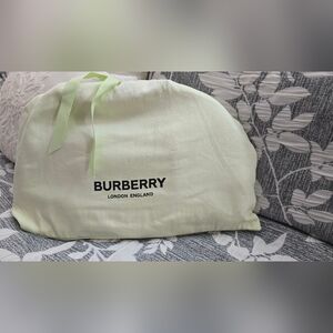 Burberry Pebbled Leather Bag with Gold Accent